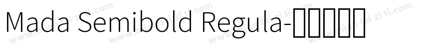 Mada Semibold Regula字体转换